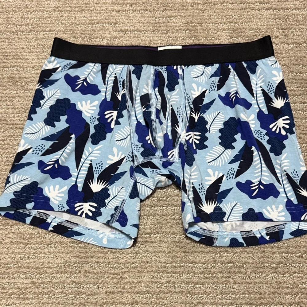 4 Pairs MeUndies Boxer Briefs - Green, Blue, Black Patterns